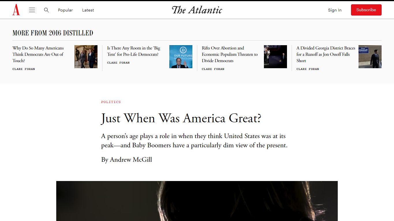 When Was America Great? Depends On When You Were Born